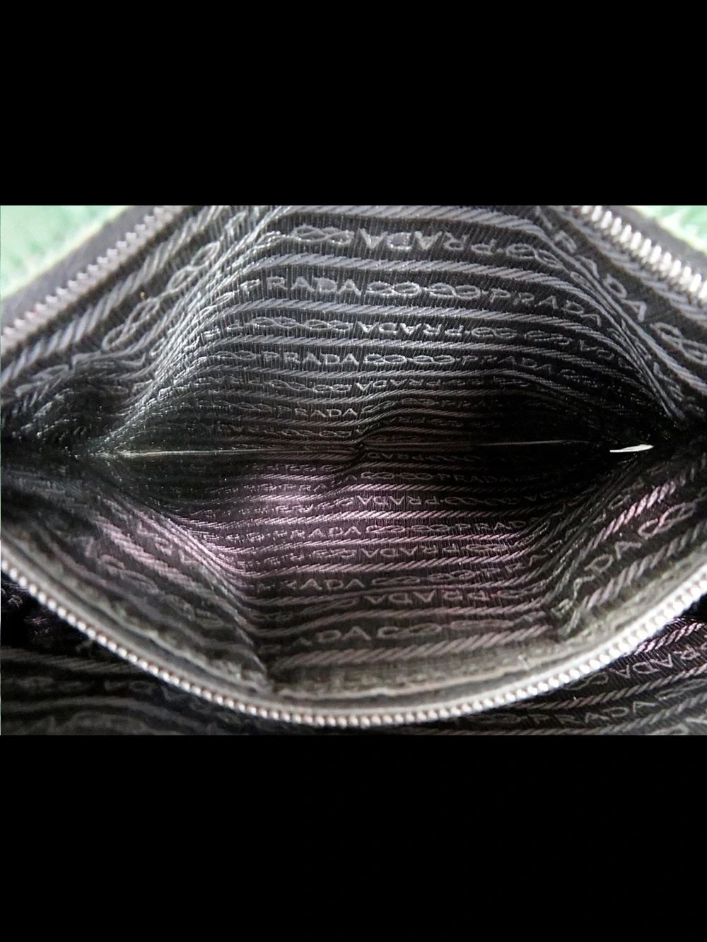 Prada Green Nylon Tote Bag